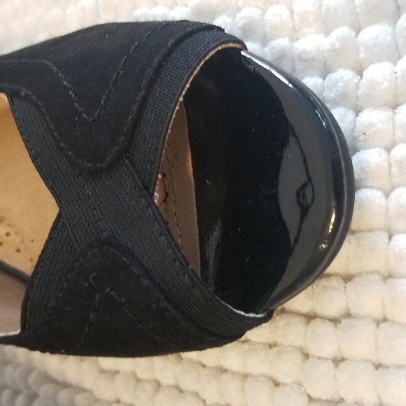 Dexflex Comfort Malinda Peep Toe Suede Pump Black Size 8.5 - Picture 3 of 12